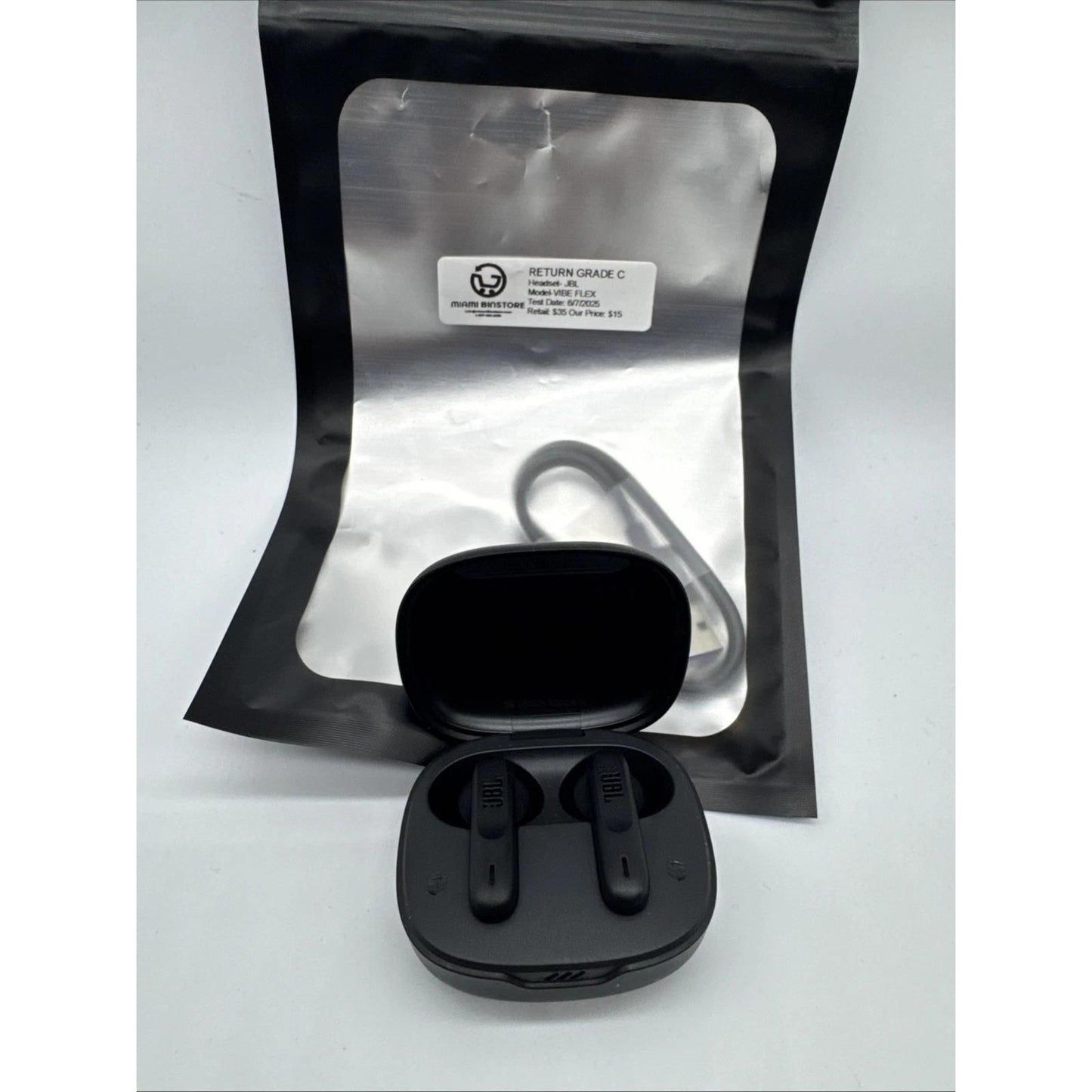 JBL Vibe Flex Wireless Earbuds, Black