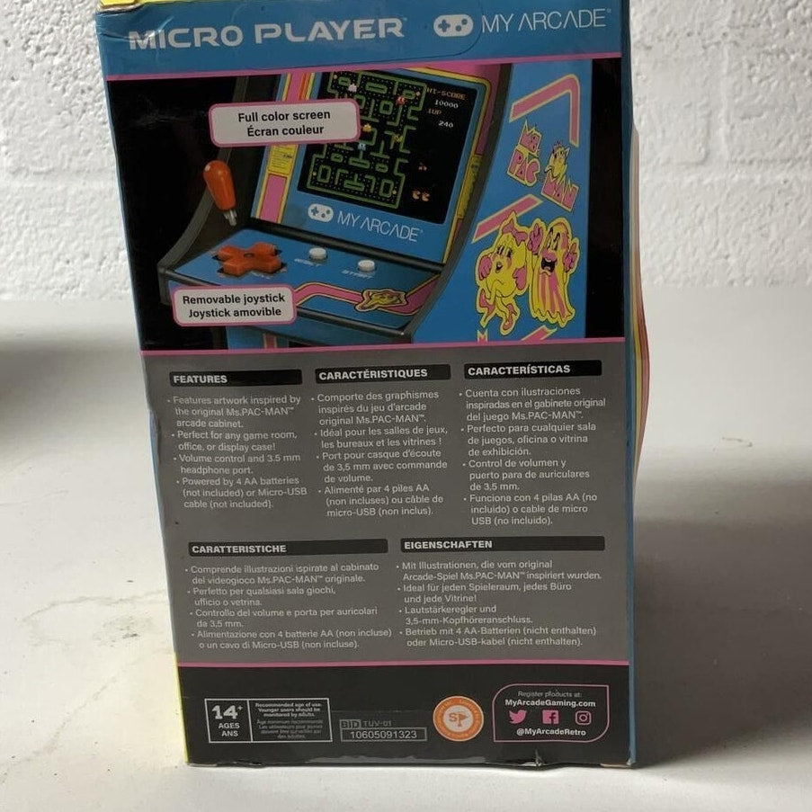Ms. Pac-Man Micro Player Retro Arcade - Damaged Box
