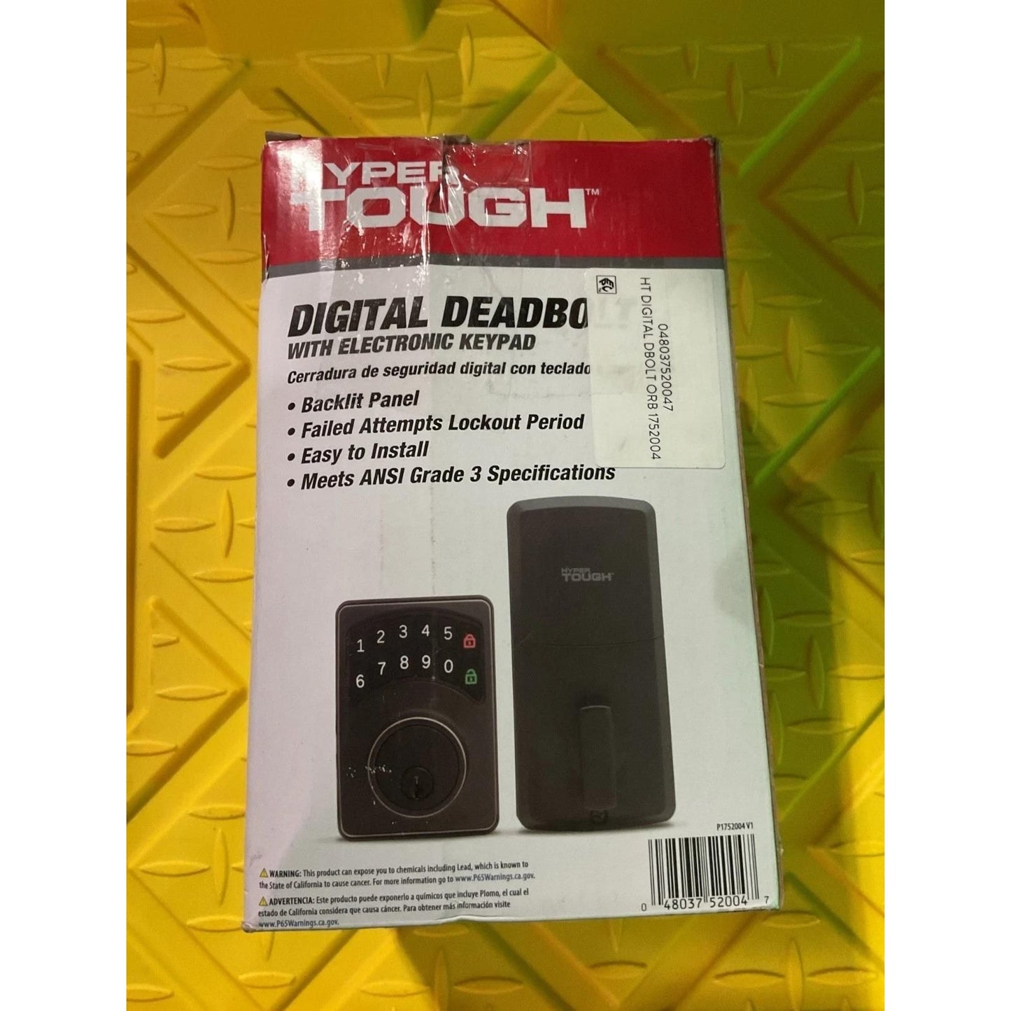 Hyper Tough Digital Deadbolt, Oil Rubbed Bronze, Model 1752004