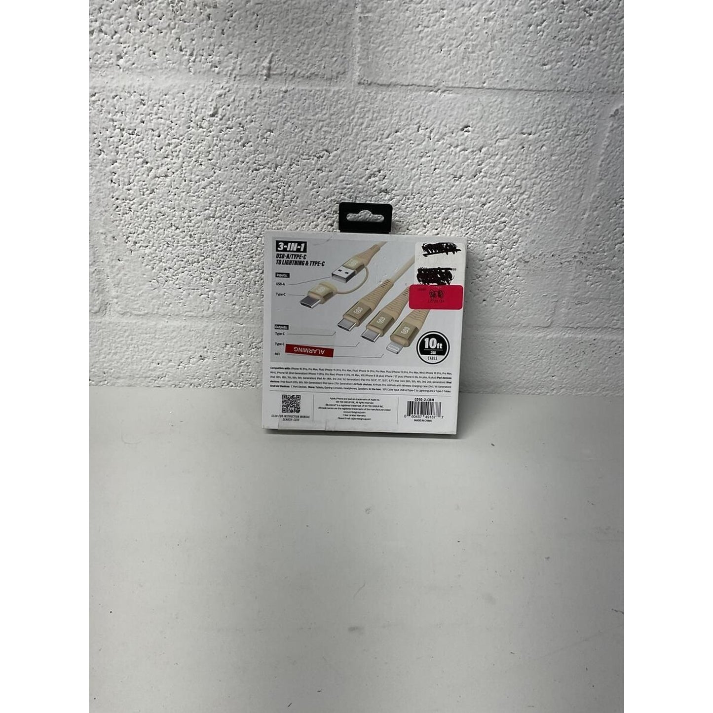 Bluestone 3-in-1 10ft fast charging cables for iphone