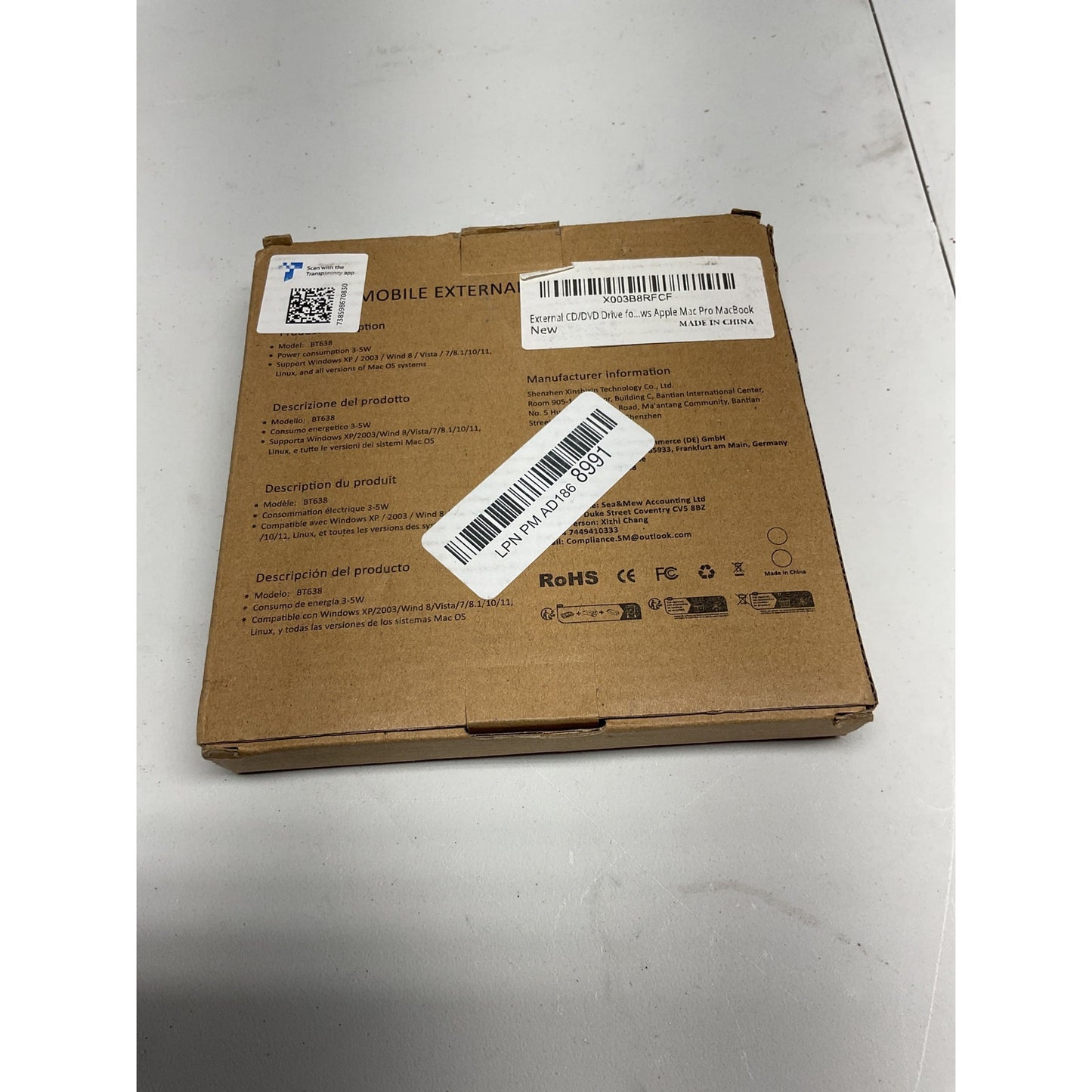 Rioddas external DVD/CD Drive