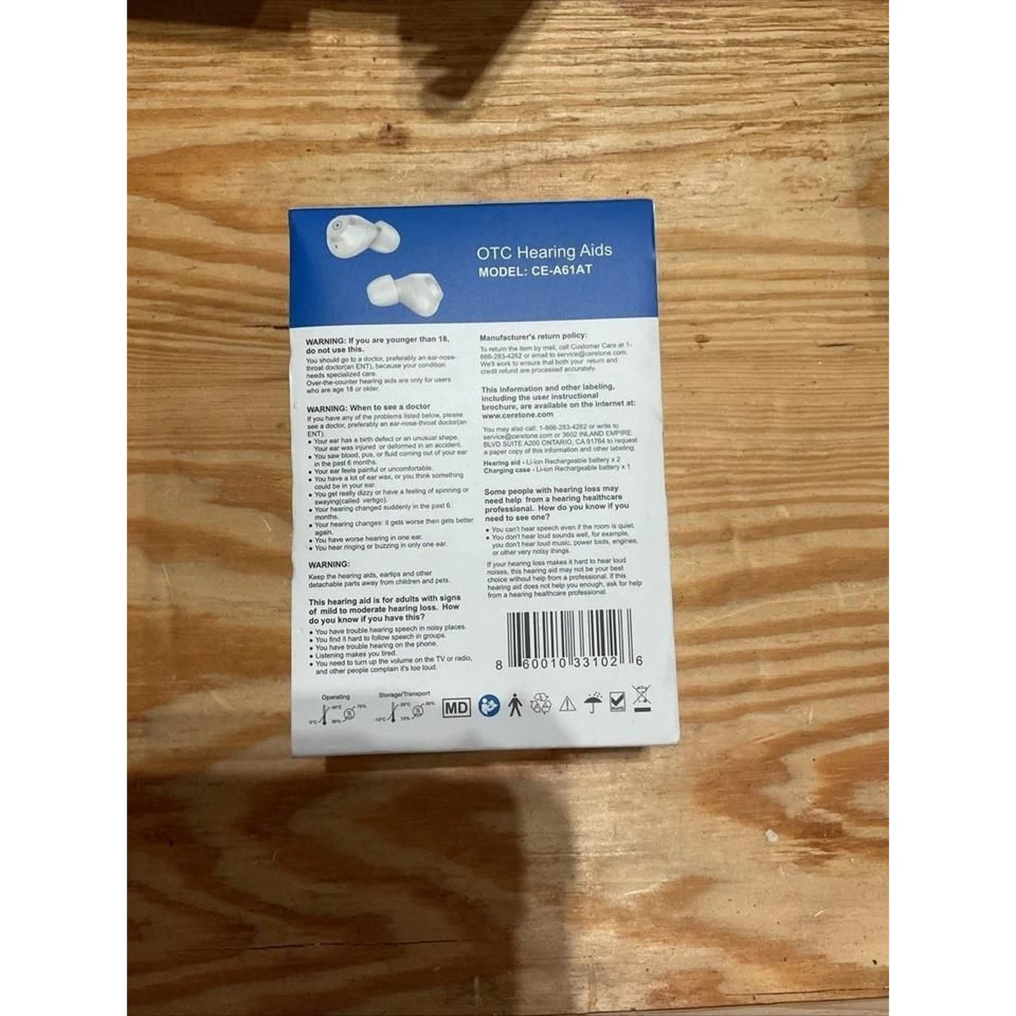 Ceretone Fusion OTC Hearing Aids (CE-A61AT) (QH)