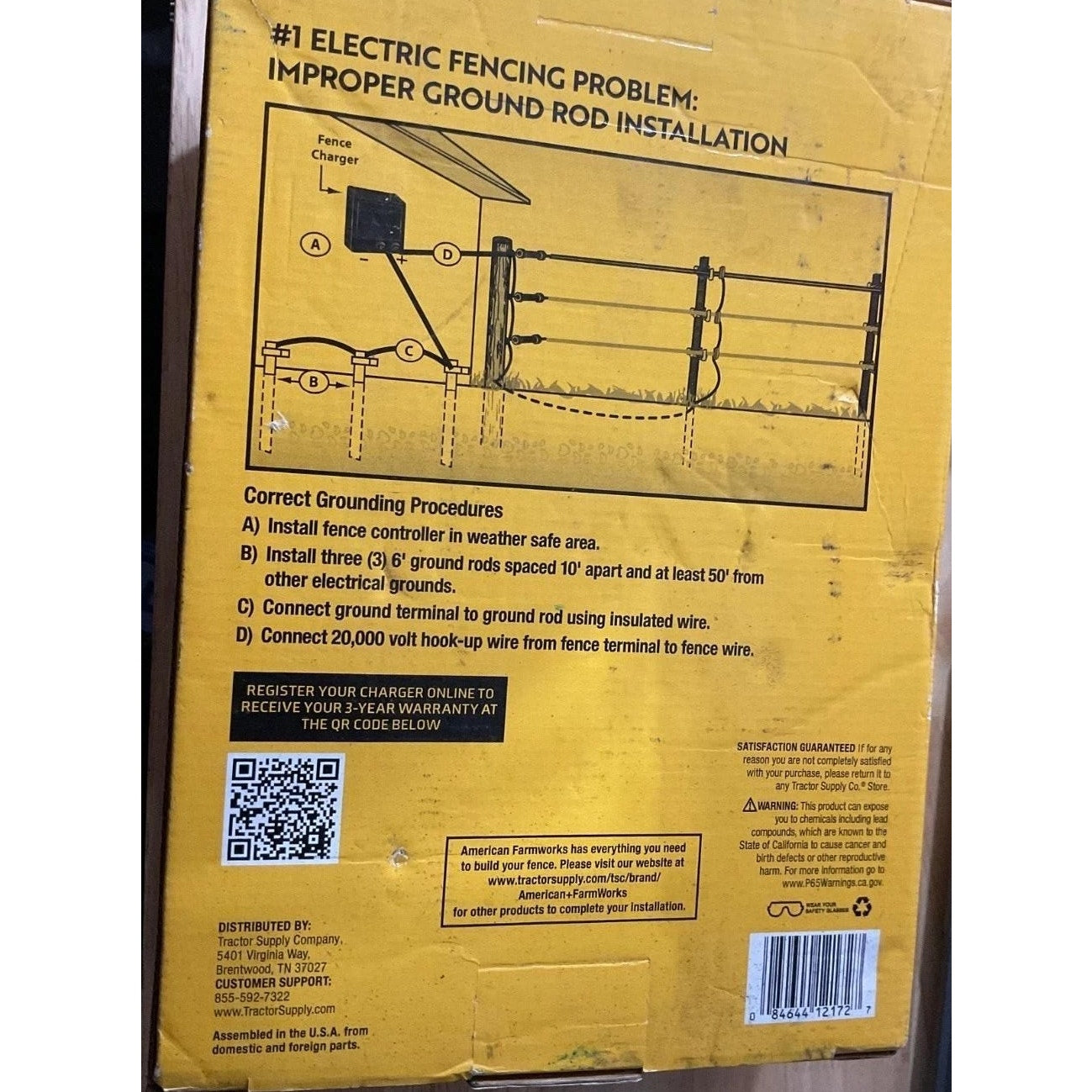American Farm Works Electric Fence Controller Low Impedance output 15 miles
