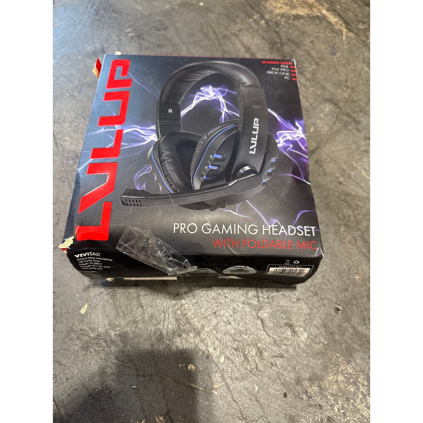 Vivitar Lvlup pro gaming headset with foldable Mike