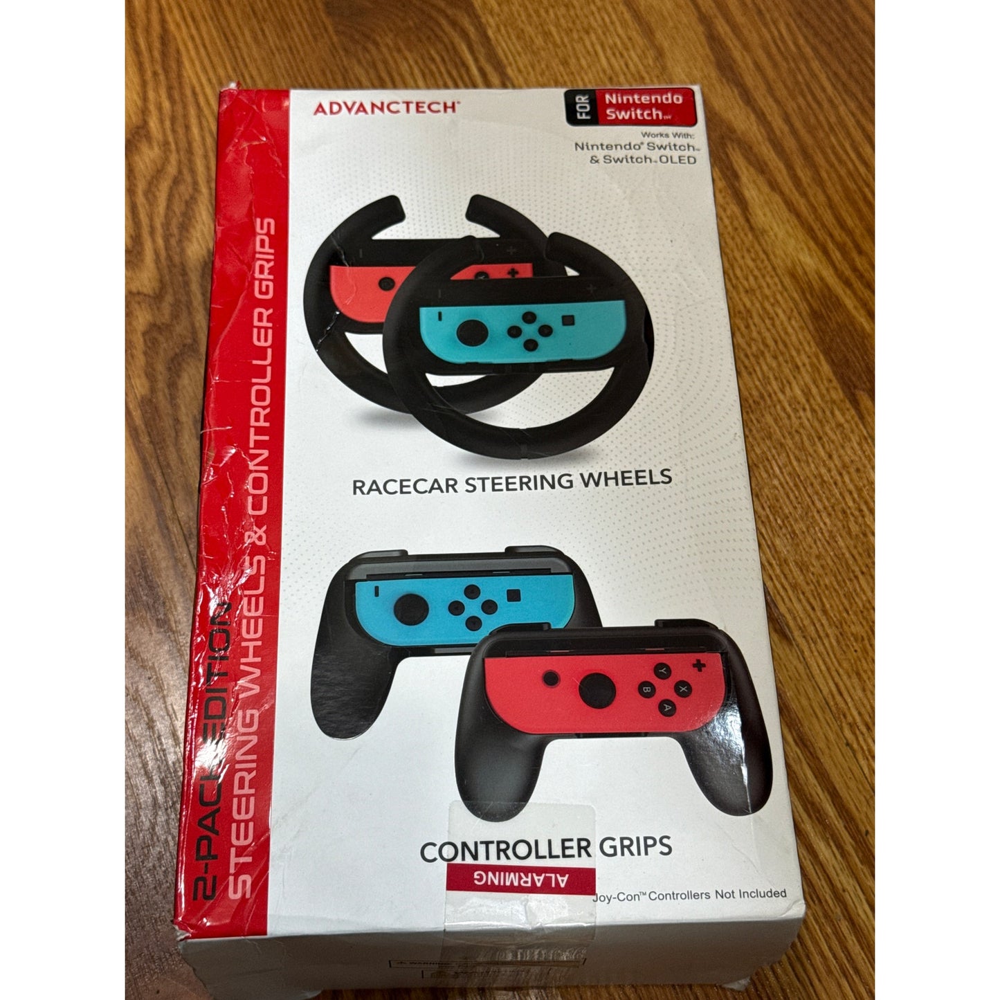 Race car and controller grips for Nintendo switch controllers