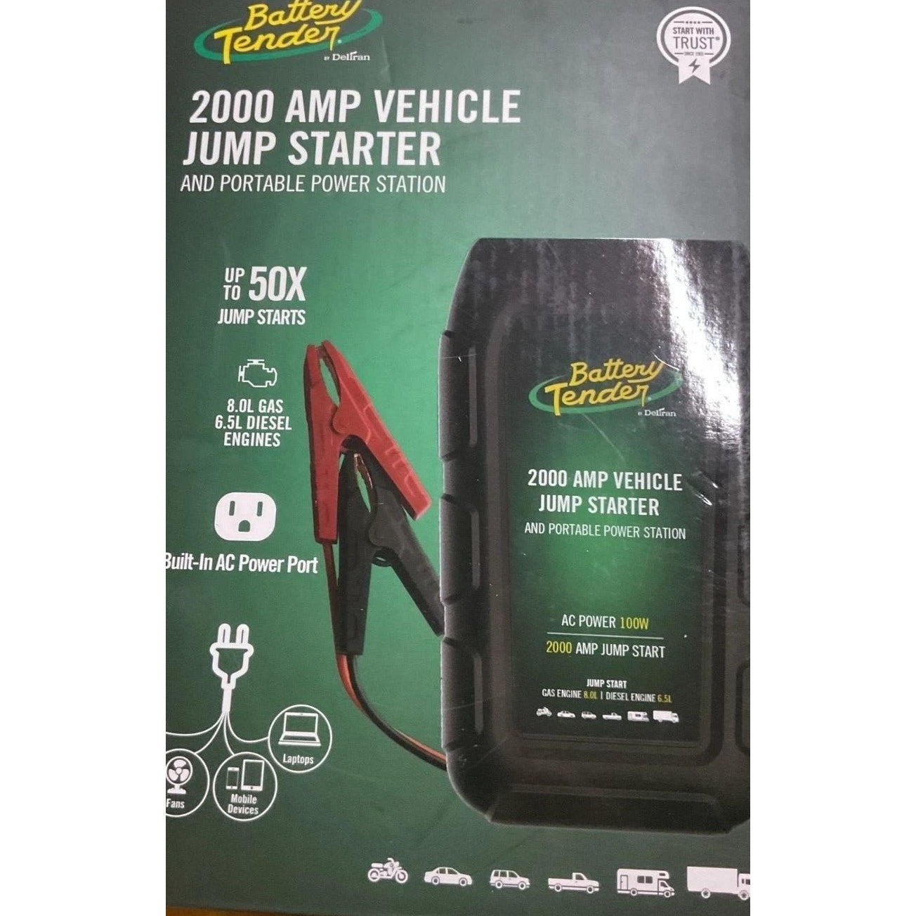 battery tender 2000 AMP vehicle jump starter