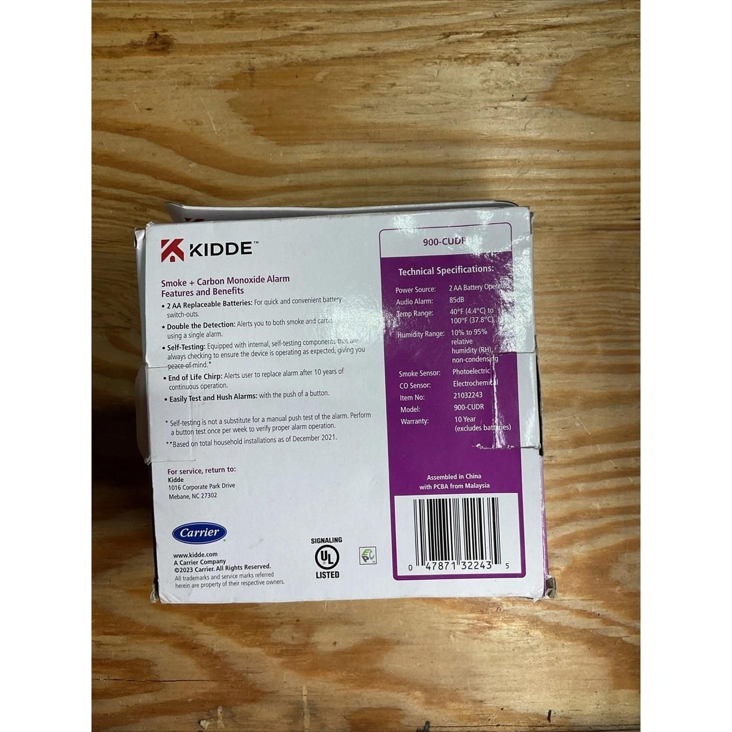 kidde smoke and carbon monoxide alarm