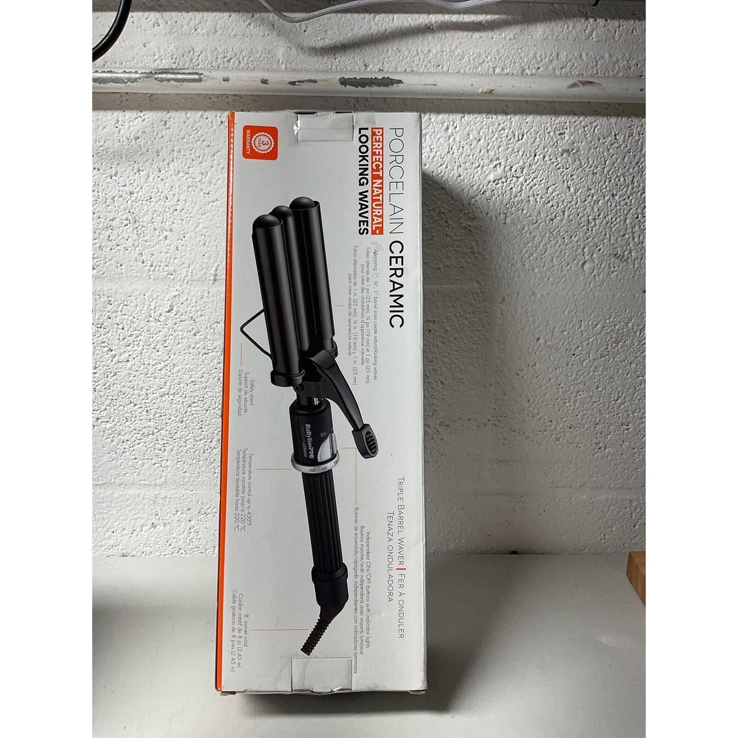 Babyliss Pro Porcelain Ceramic Triple Barrel Waver - Open Box