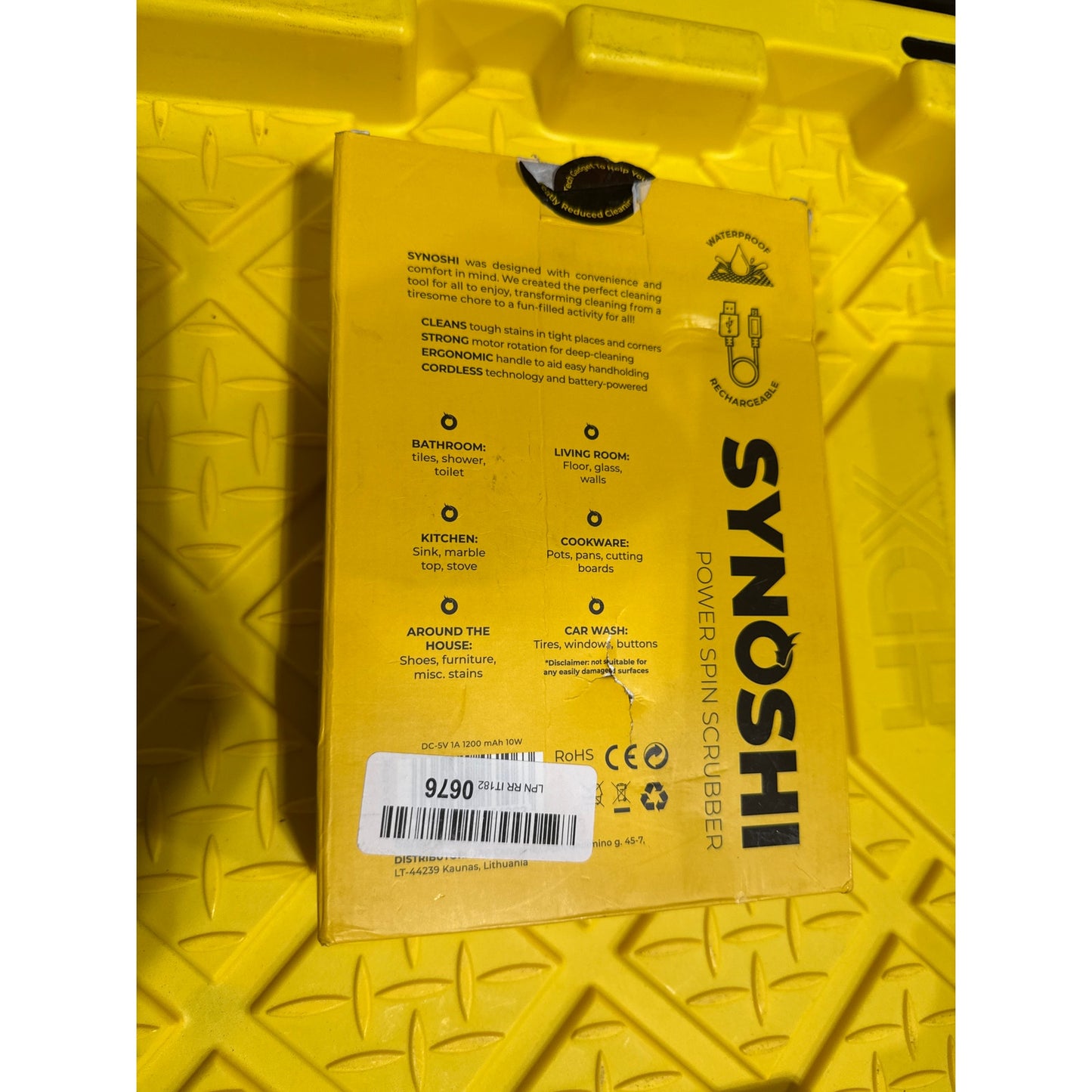 Synoshi power spin scrubber
