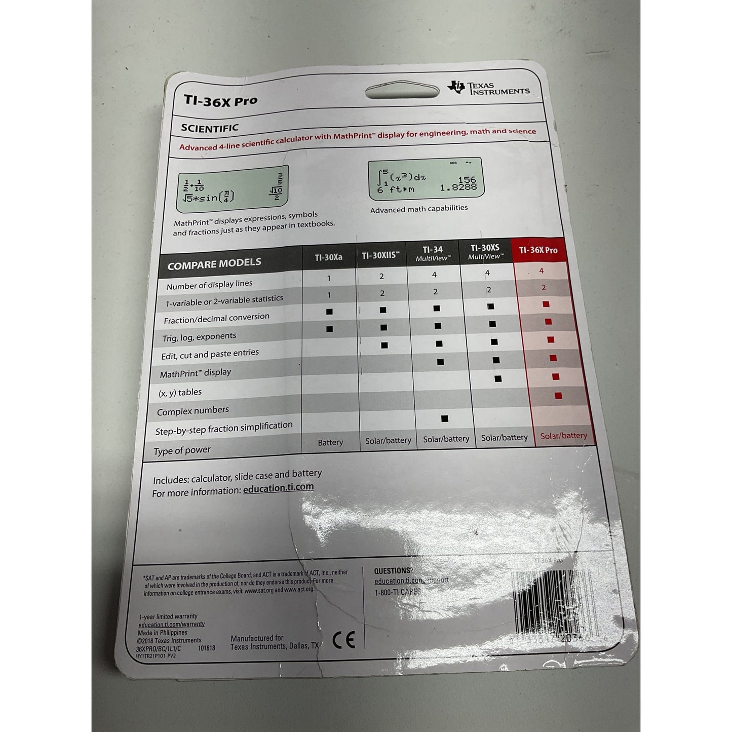 Texas Instruments TI-36X Pro calculator