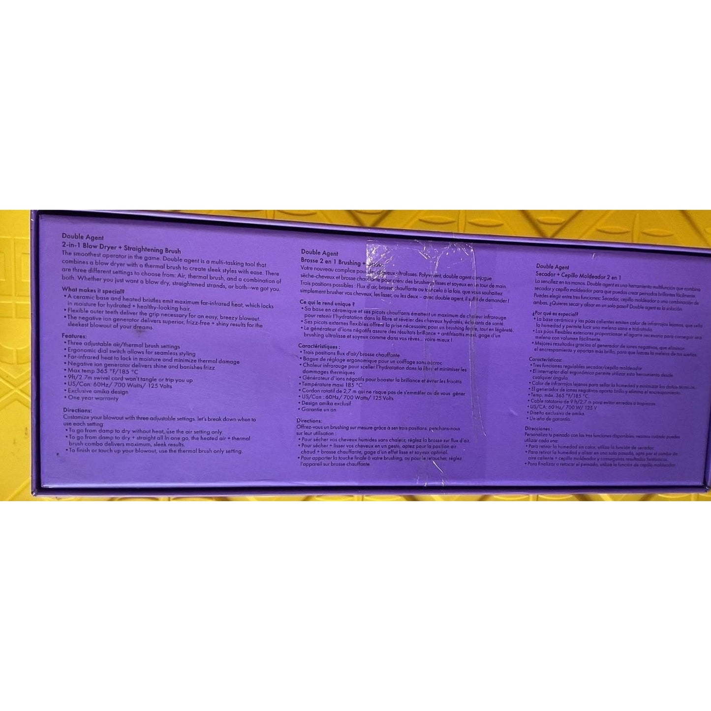 Amika Double Agent 2-in-1 Blow Dryer + Straightening Brush