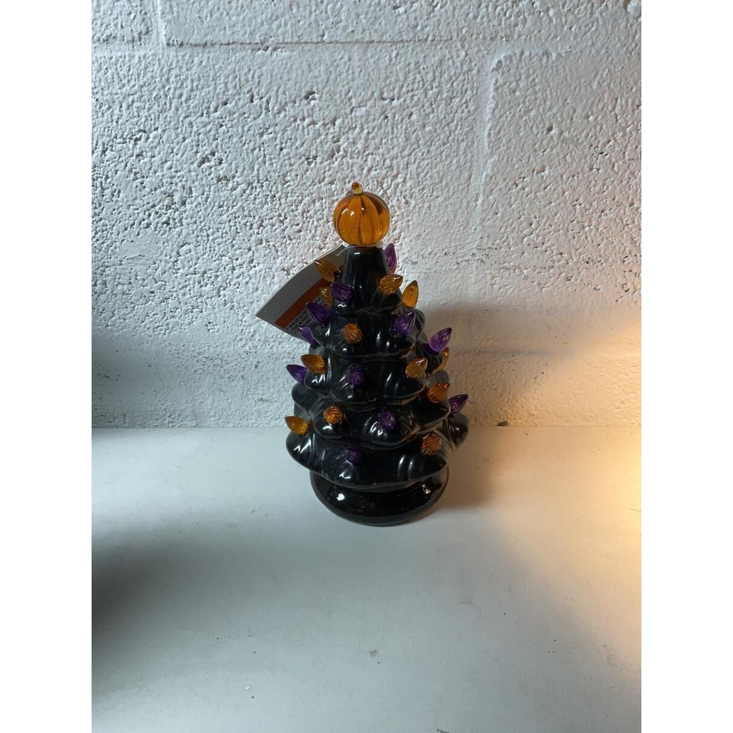 Happy Halloween Light Up Ceramic Tree