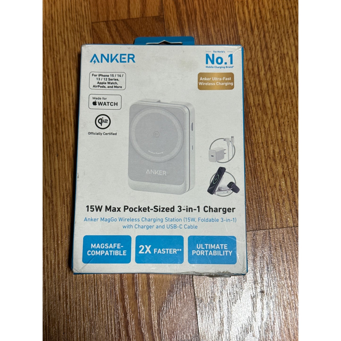 Anker MAGSAFE 15W Max PocketSized 3-1 charger