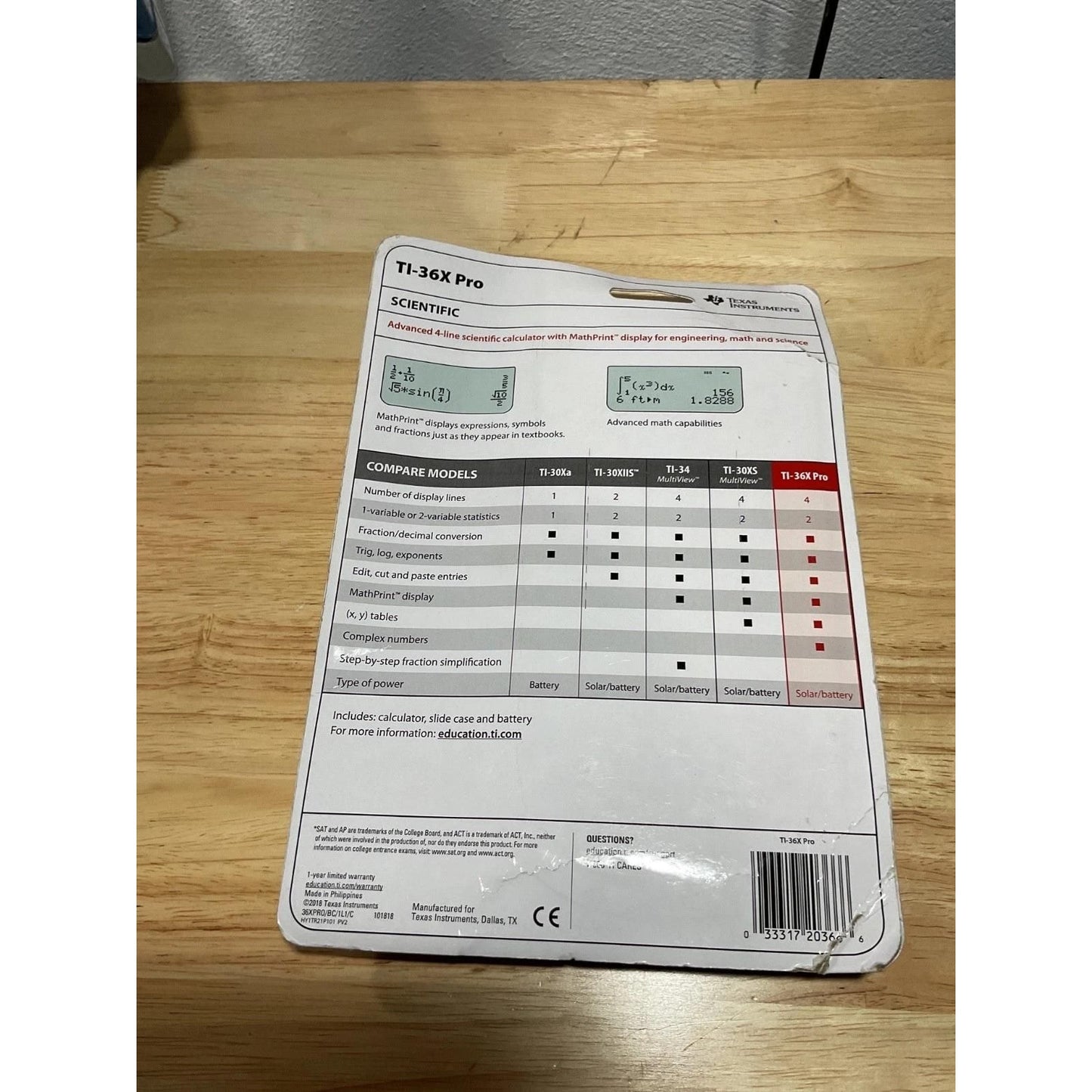 Texas Instruments TI-36X Pro Scientific Calculator