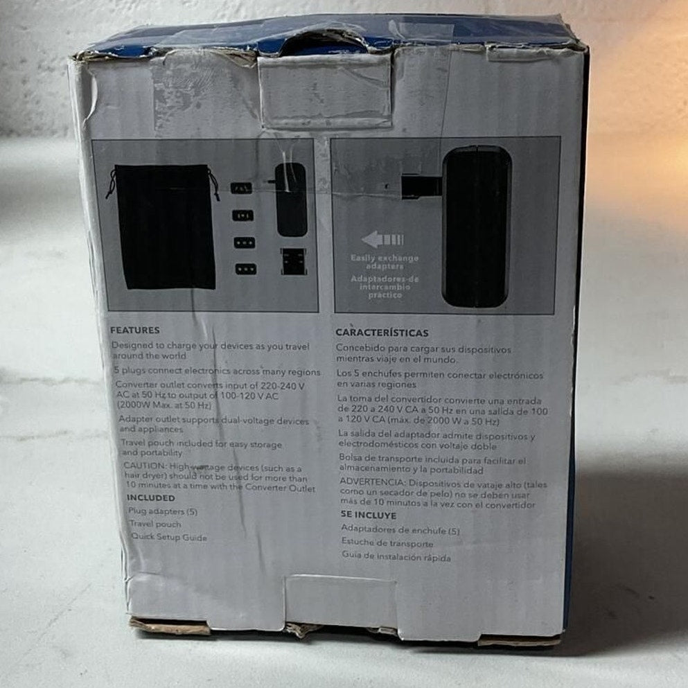 Insignia Travel Adapter & Converter - Open Box
