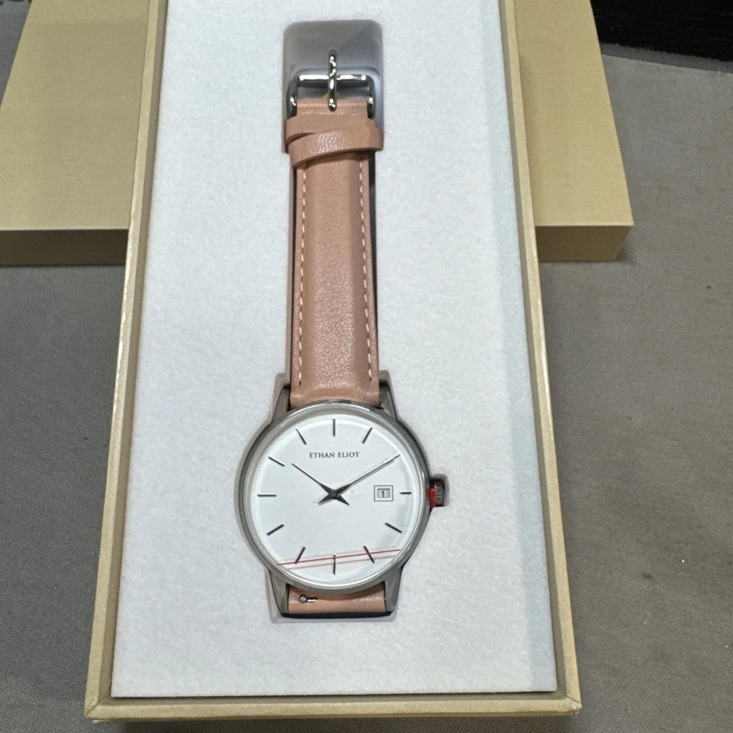 Ethan Eliot Classic Women’s Watch Pink Leather Band