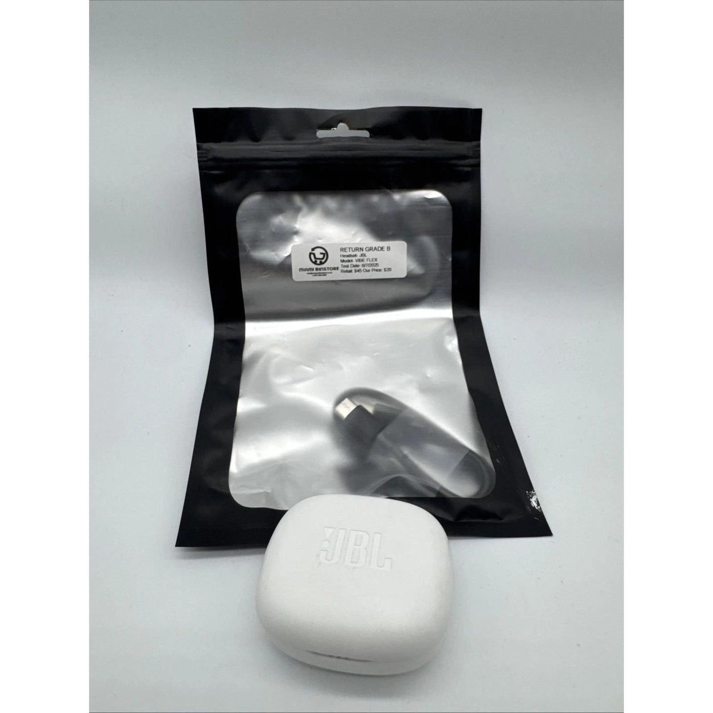 JBL Vibe Flex White Wireless Earbuds