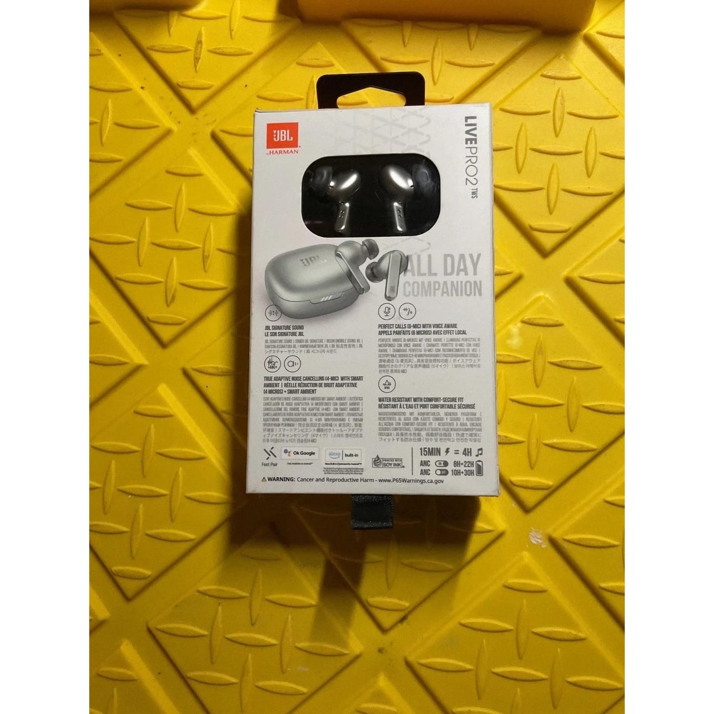 JBL Live Pro 2 Wireless Bluetooth Noise Cancelling Earbuds -Silver...