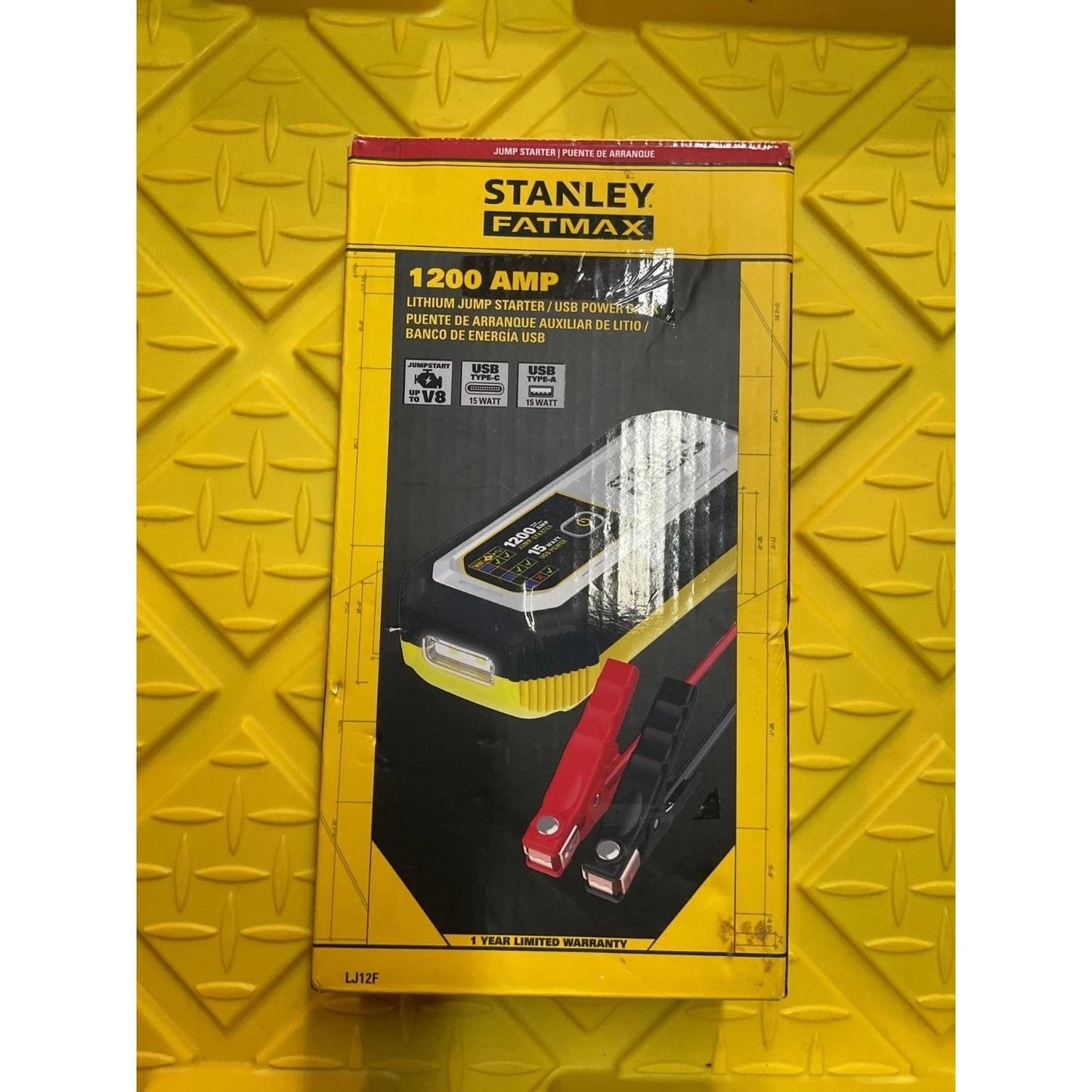 STANLEY FAT MAX 1200 AMP LITHIUM JUMP STARTER & USB POWERBANK NIB