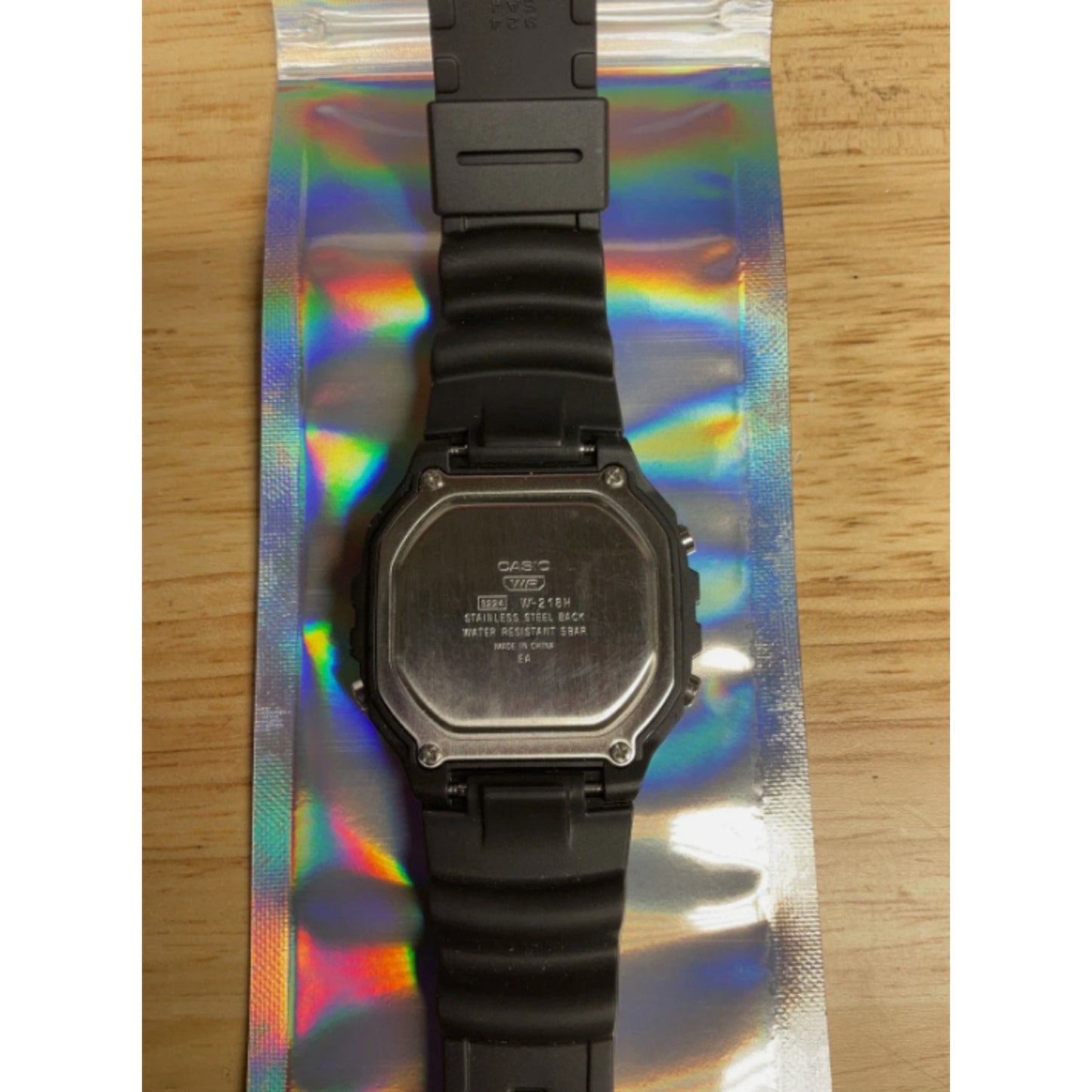 Casio W218H-1AV, Chronograph Watch, Black Resin Band, Alarm, Illuminator,