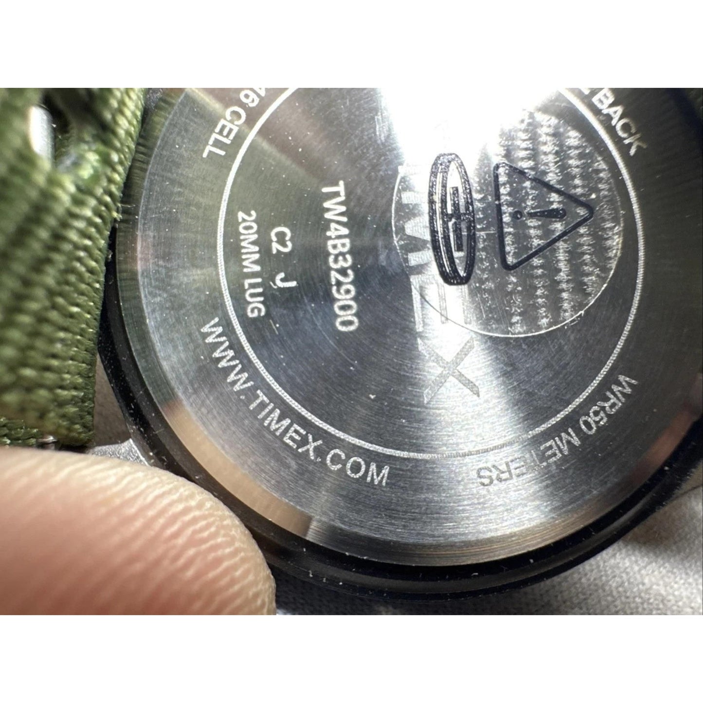 Timex Expedition Watch Green Strap Blue Face