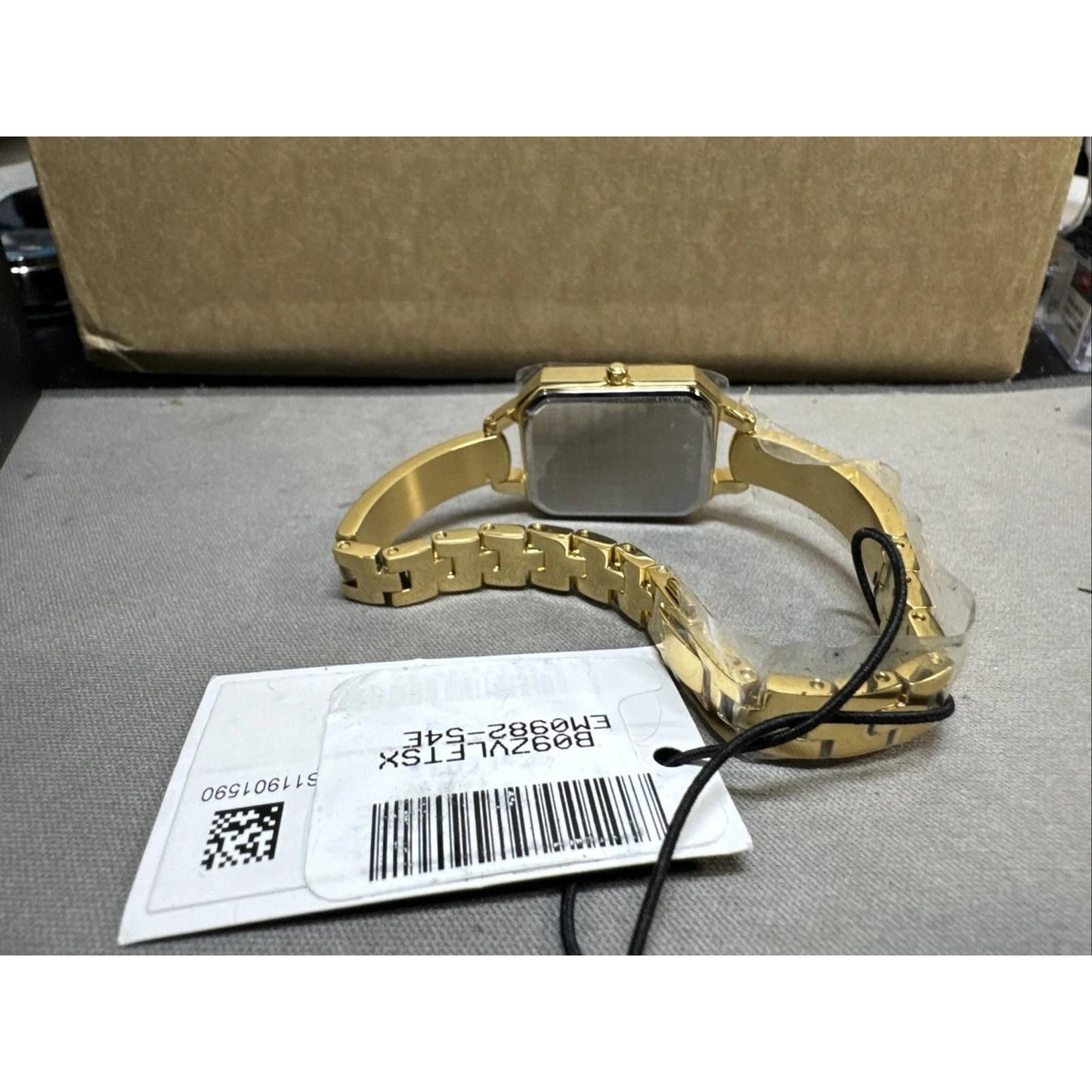 Citizen Women's Watch EM0982-54E Silhouette Eco Drive Black Dial Gold Steel 23mm