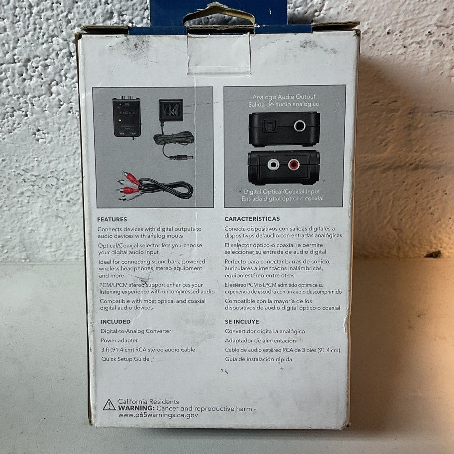 INSIGNIA Optical/Coax Digital to Analog Converter - Open Box