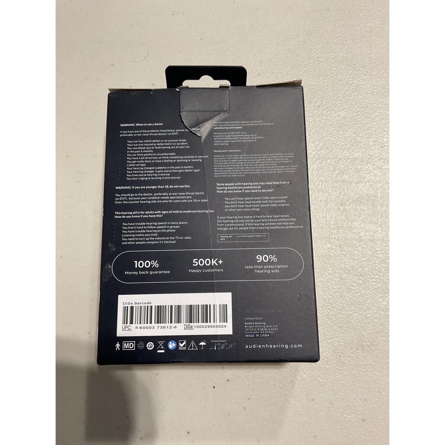 Atom one OTC hearing aids