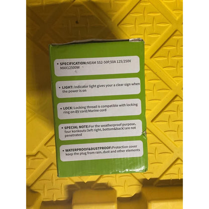 Reliance Controls PB50 50A 125/250V Power Inlet Box