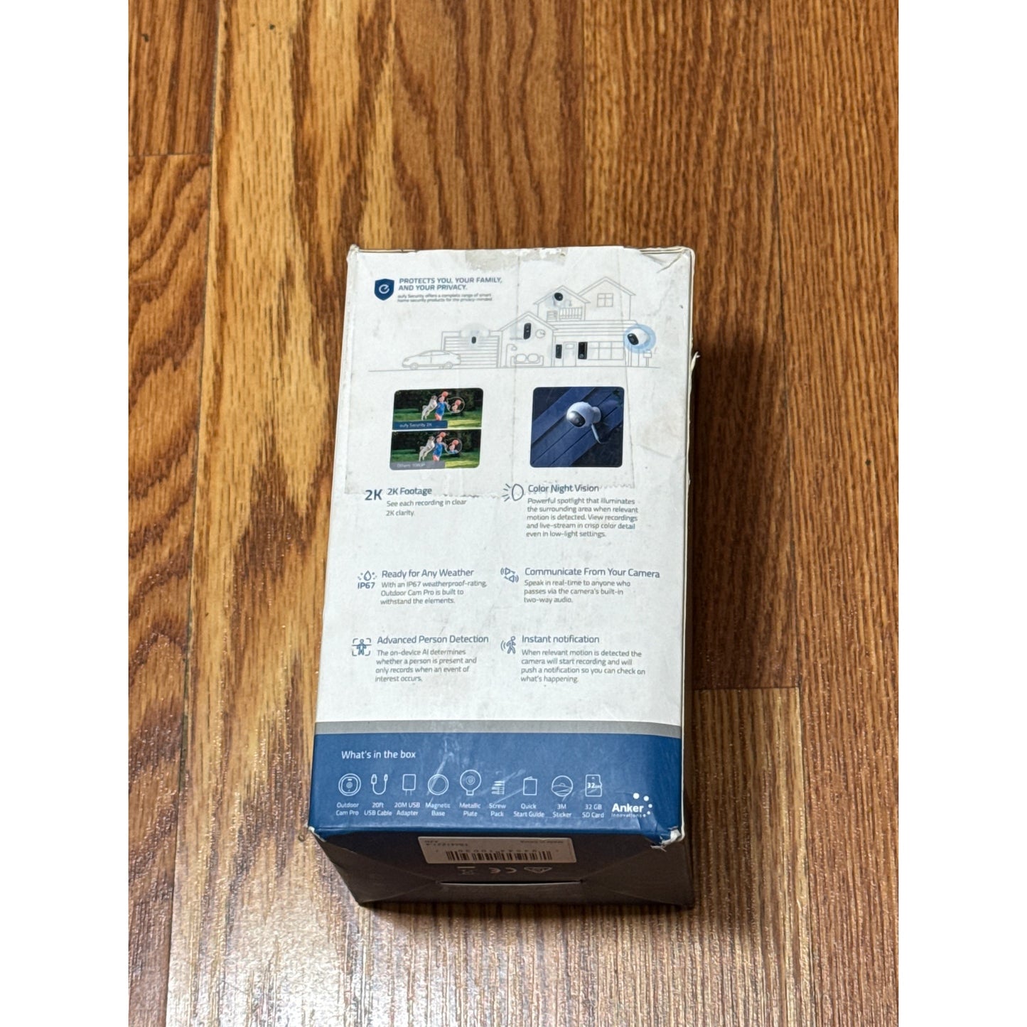 EUFY 2k Outdoor Camera with Spotlight - Open Box