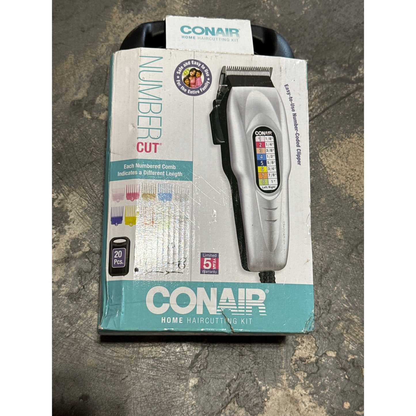 Conair Number Cut - home hair cutting kit - Open Box