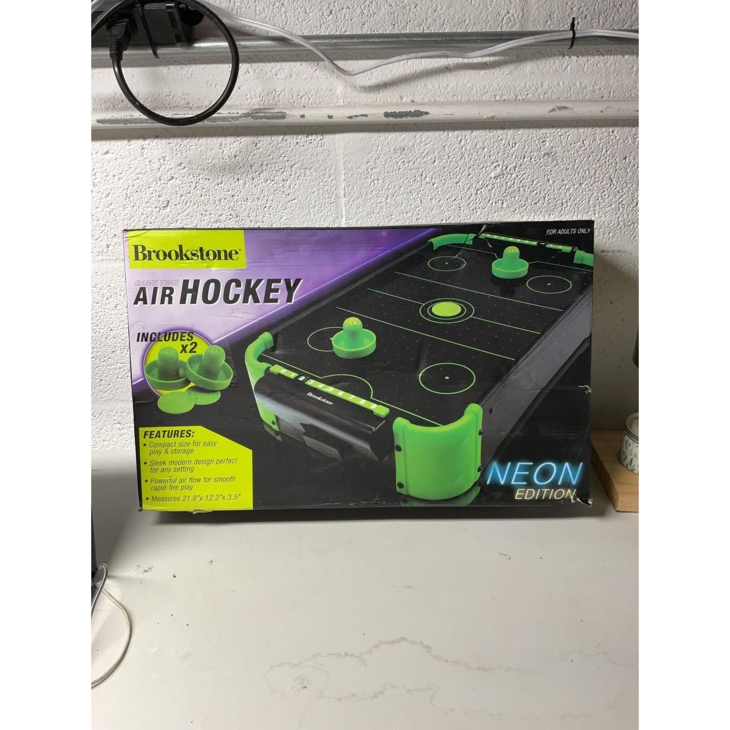 Brookstone Air Hockey Game- Open Box