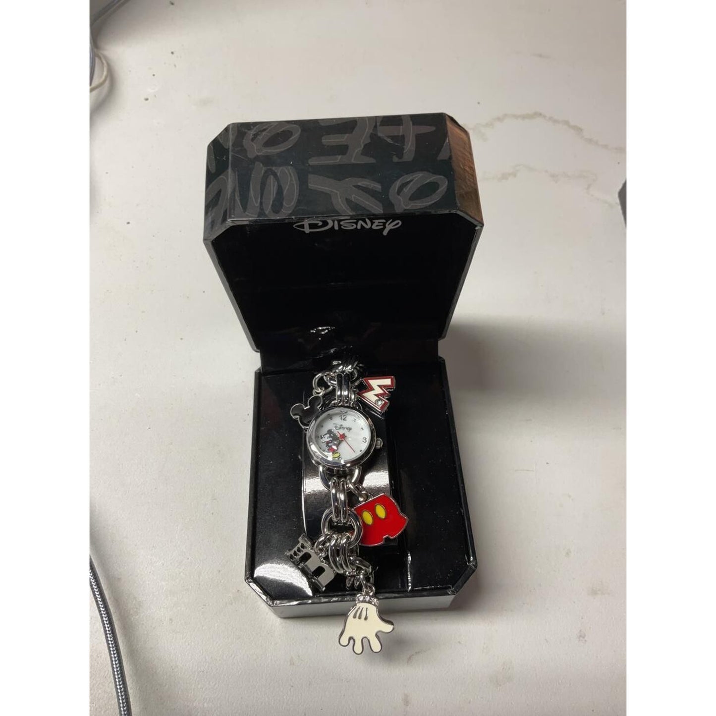 Disney Woman’s Mickey Mouse Watch with charms model mk2066AZ