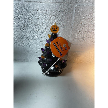 Happy Halloween Light Up Ceramic Tree