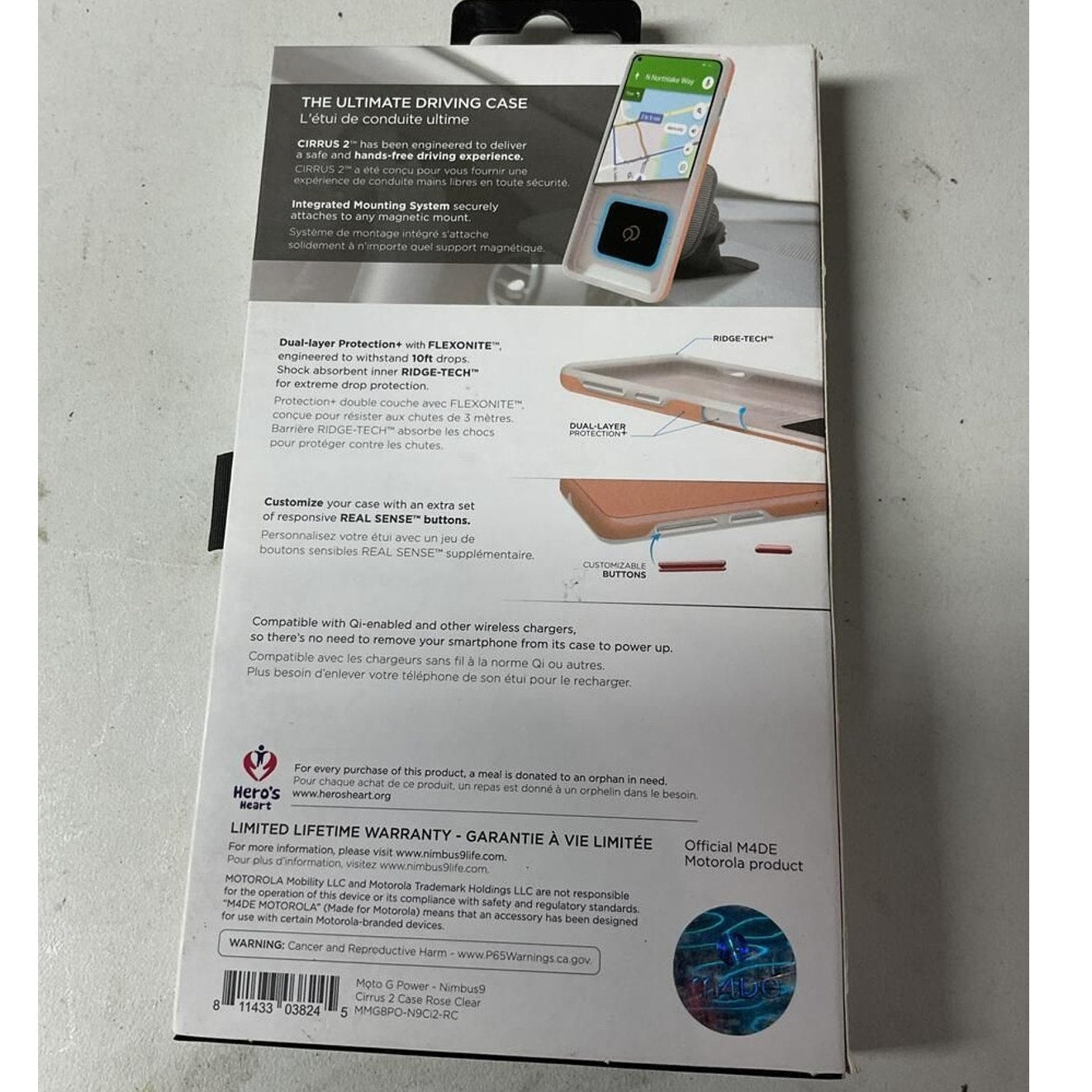 Nimbus 9 CIRRUS 2 Case for Moto G Power Rose Clear