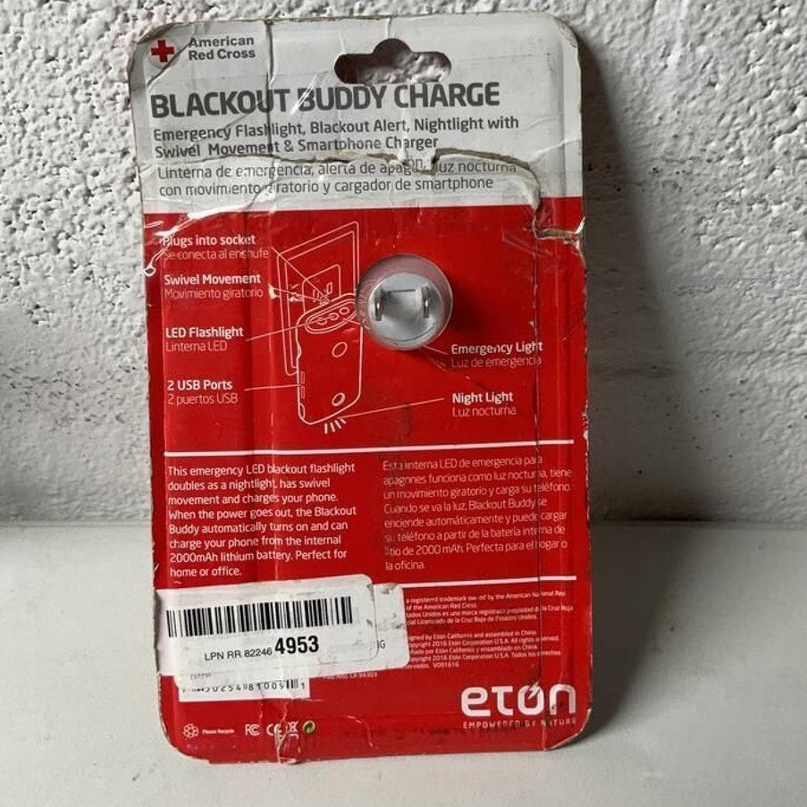 American Red Cross Blackout Buddy Emergency Flashlight & Charger