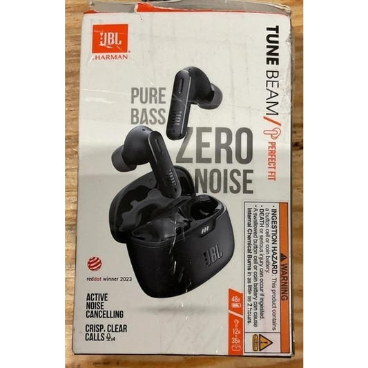 JBL Tune Beam True Wireless Earbuds - Black (JBLTBUDSBLKAM)