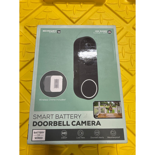 Merkury Smart Doorbell Battery Camera with wireless chime included