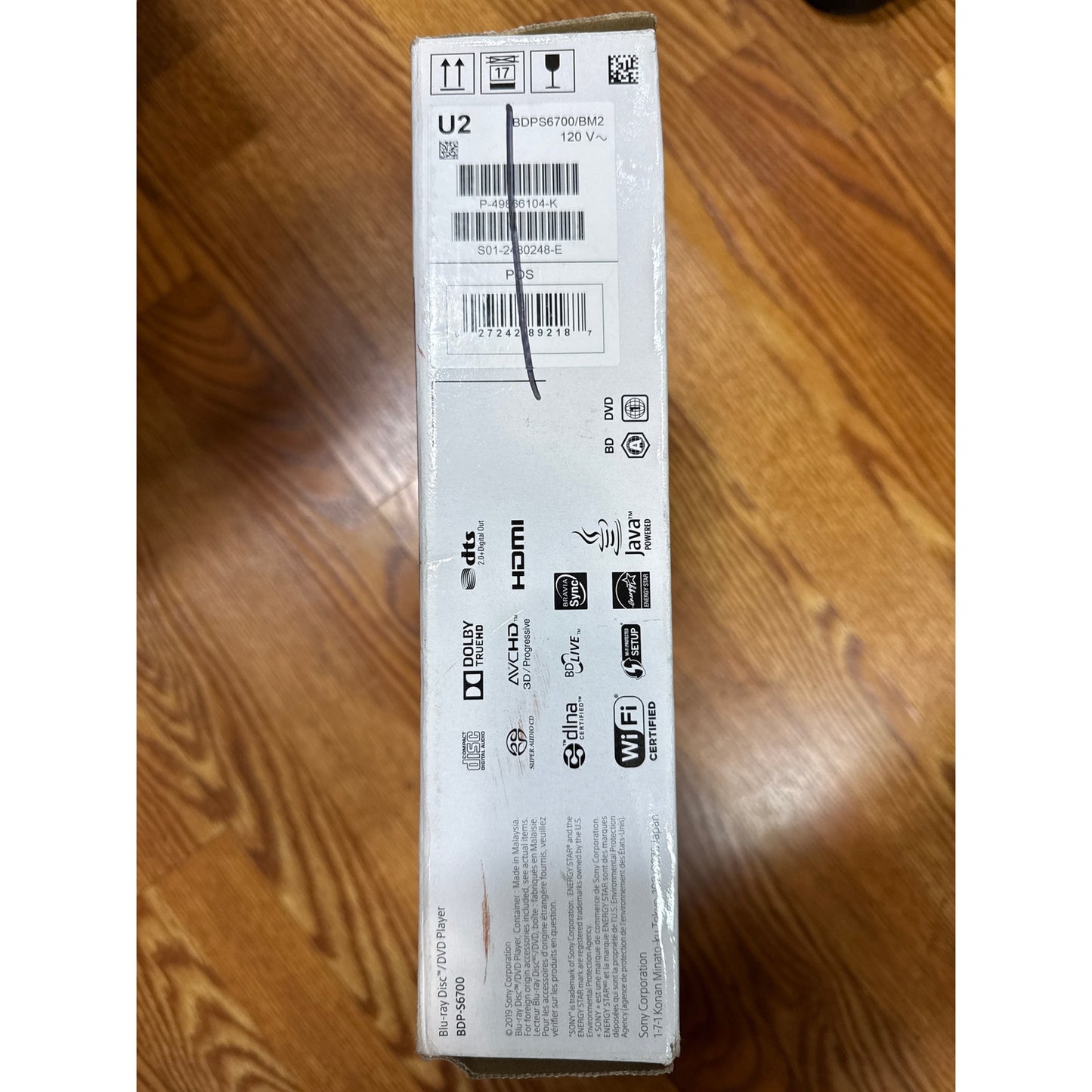 Sony BluRay Player WIFI 4K UHD Upscale BDPS6700/BM2