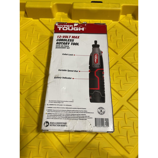 Hyper Tough 12- Volt Max cordless Rotary Tool with 40 piece accessory kit