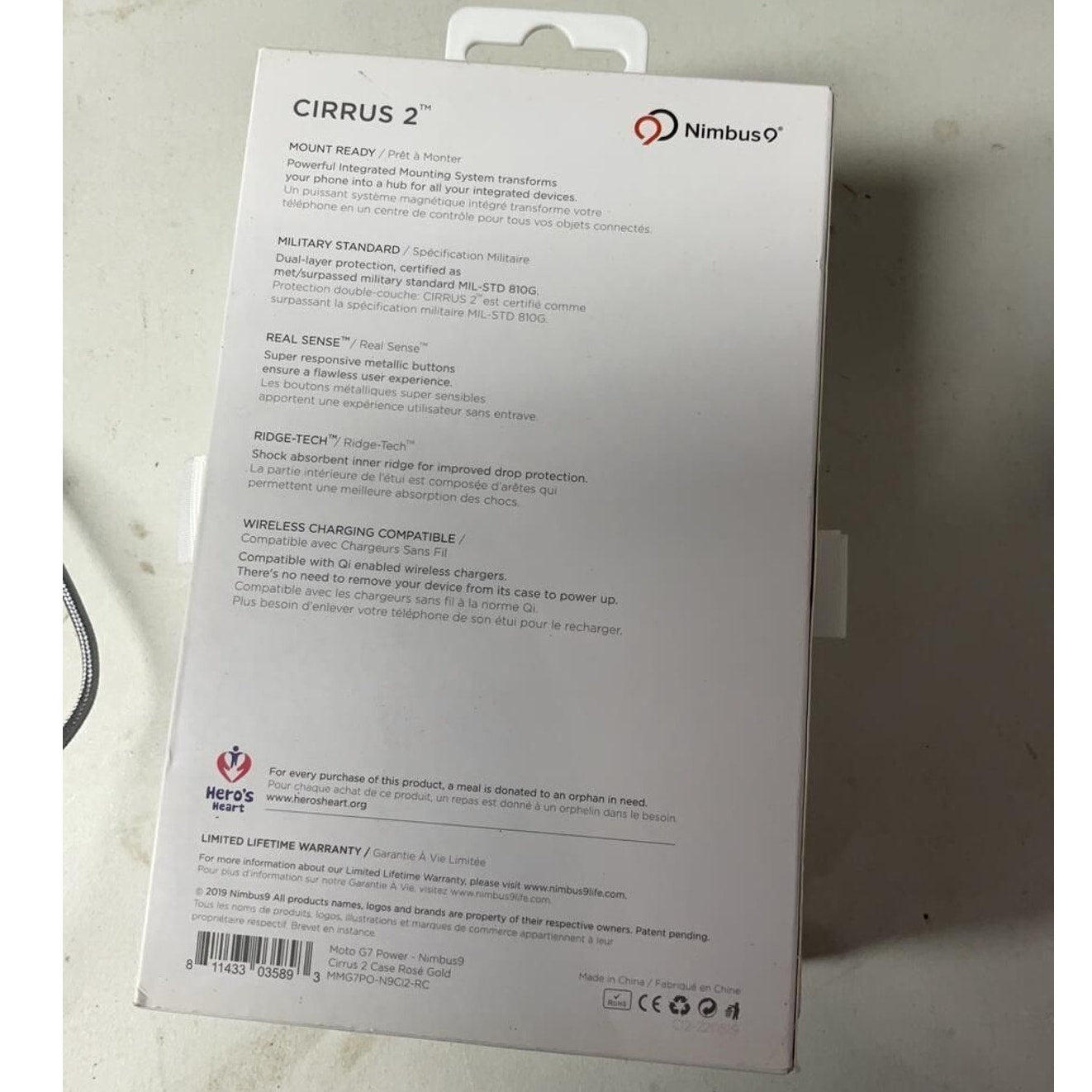 Nimbus 9 CIRRUS 2 Case for Moto G7 Rose Gold