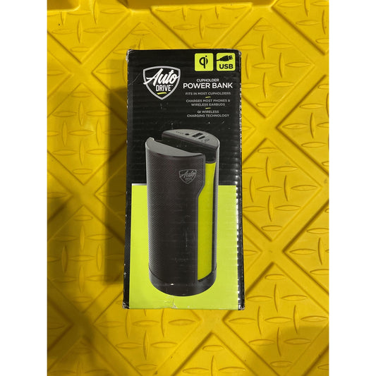 Auto Drive cup holder Power Bank USB, fits in most cup holders