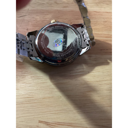 Olevs MENS WATCH Silver/Gold & Navy Blue