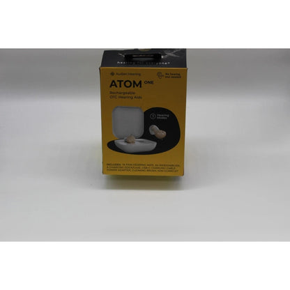 Audien Atom One Rechargeable OTC Hearing Aids New Open Box