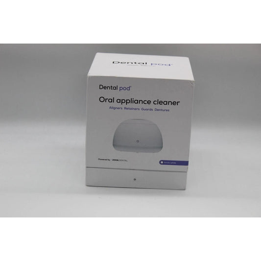 Zima Dental Pod Ultrasonic Oral Appliance Cleaner Arctic White