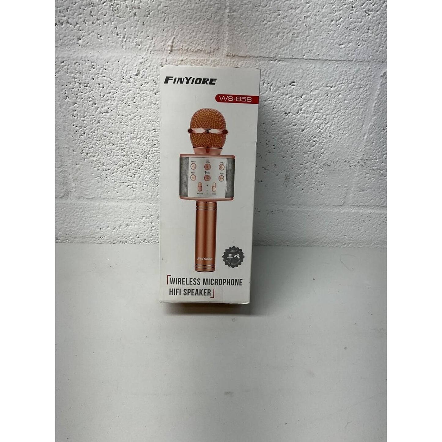 FinYiore Wireless Microphone Rose Gold