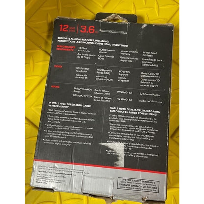 Rocketfish 12ft HDMI Cable - Open Box