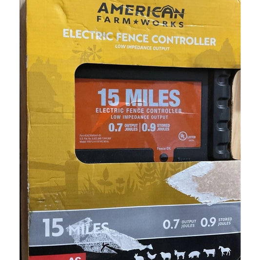 American Farm Works Electric Fence Controller Low Impedance output 15 miles