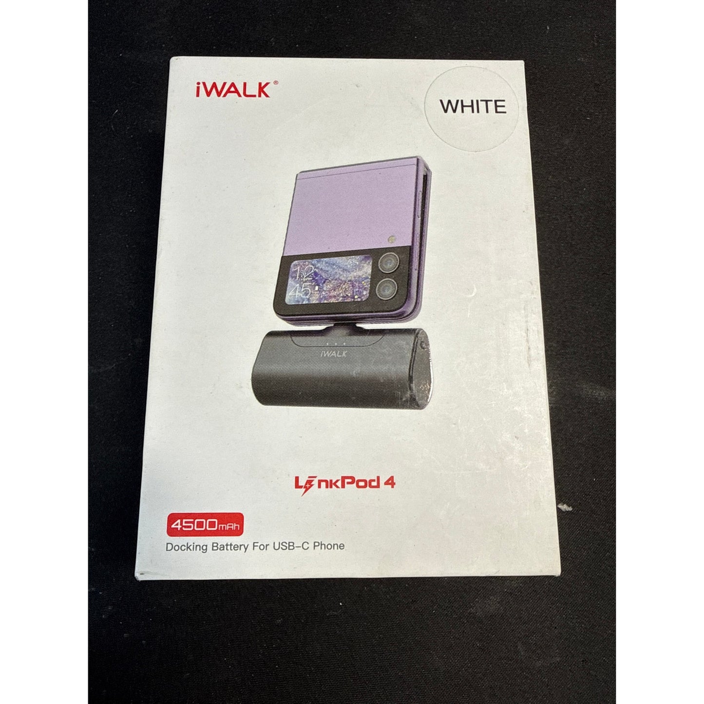 Linked 4 white 4500 mah power bank usbc