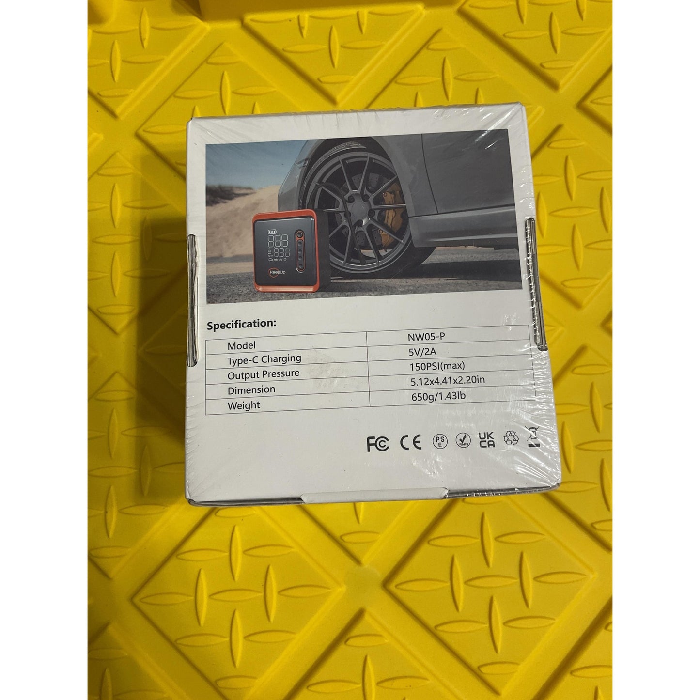 KeepUp portable tire inflator NW05-p